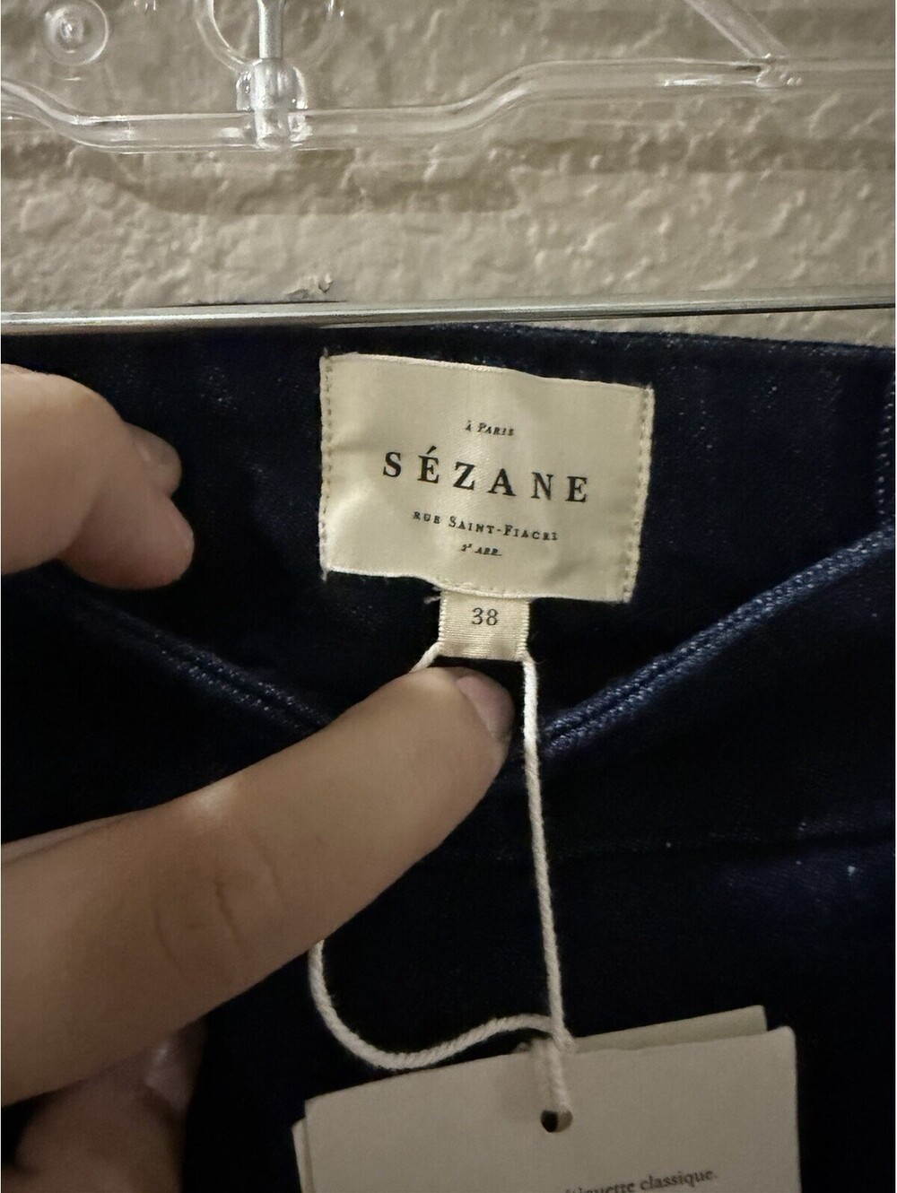 Sezane Womens Denim Marino Pants - Picture 3 of 4
